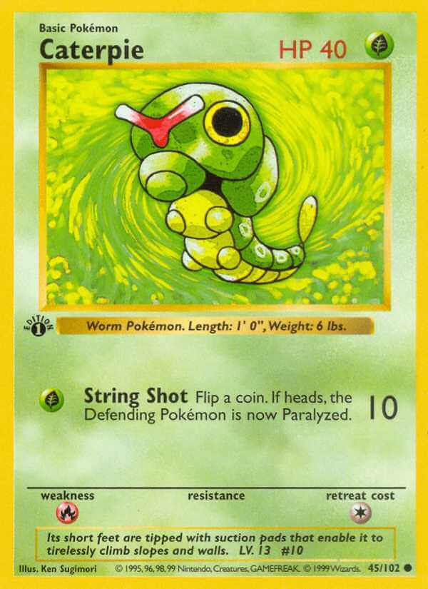 Caterpie debut card