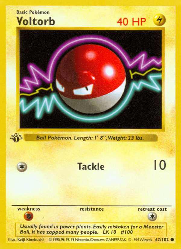 Voltorb debut card