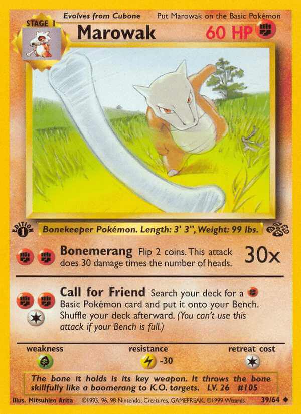 Marowak debut card
