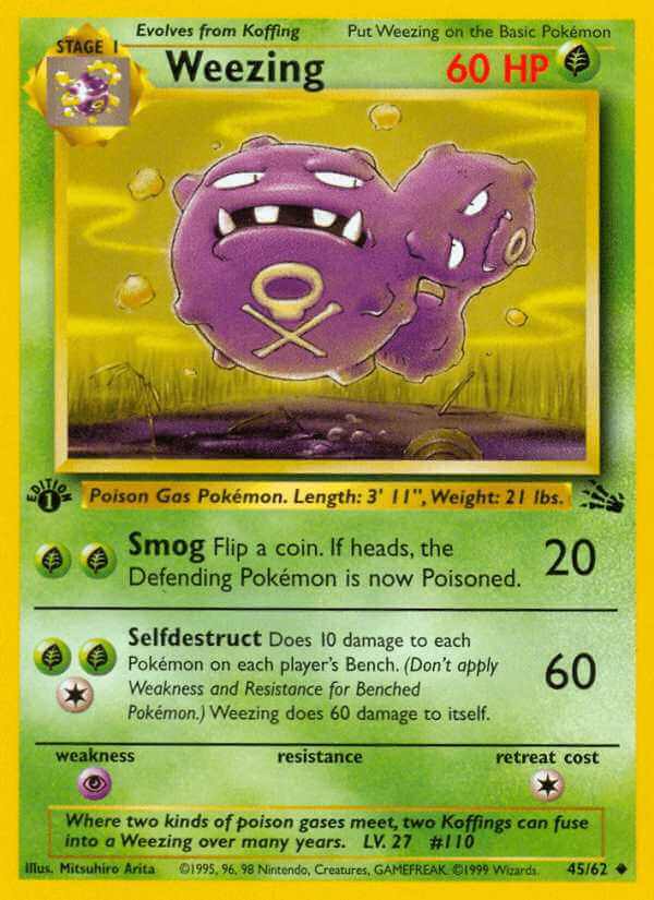 Weezing debut card