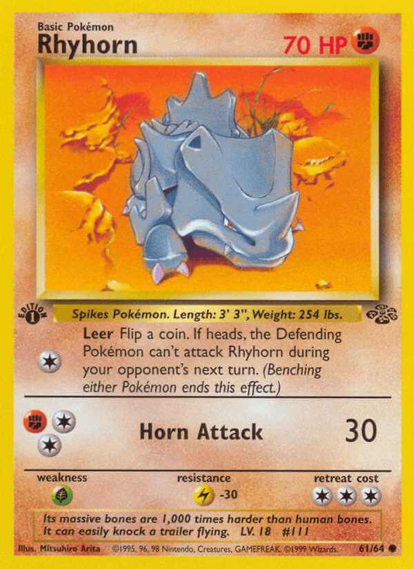 Rhyhorn debut card