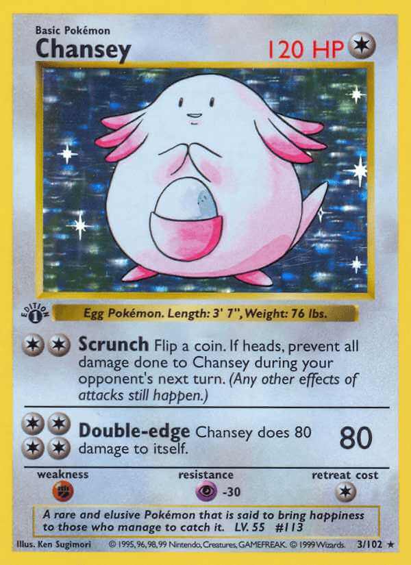 Chansey debut card