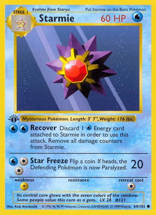 Starmie debut card