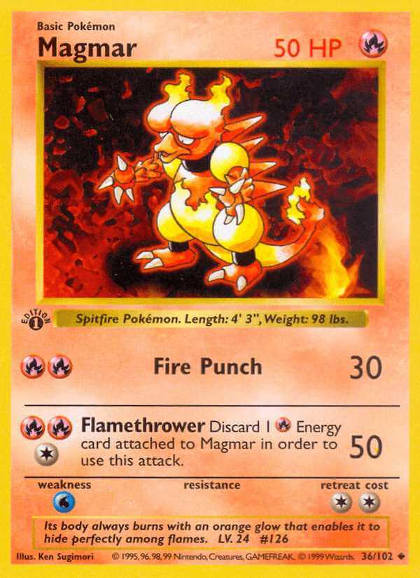 Magmar debut card