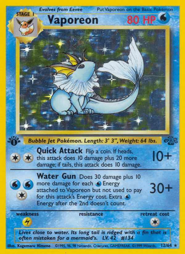 Vaporeon debut card
