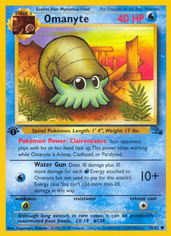 Omanyte debut card