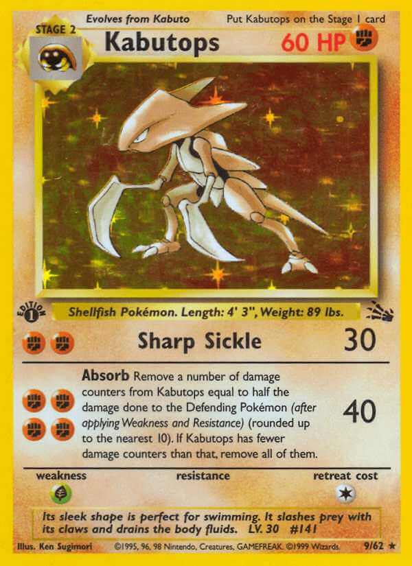 Kabutops debut card