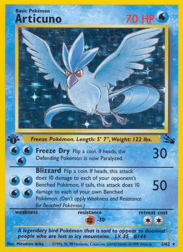 Articuno debut card