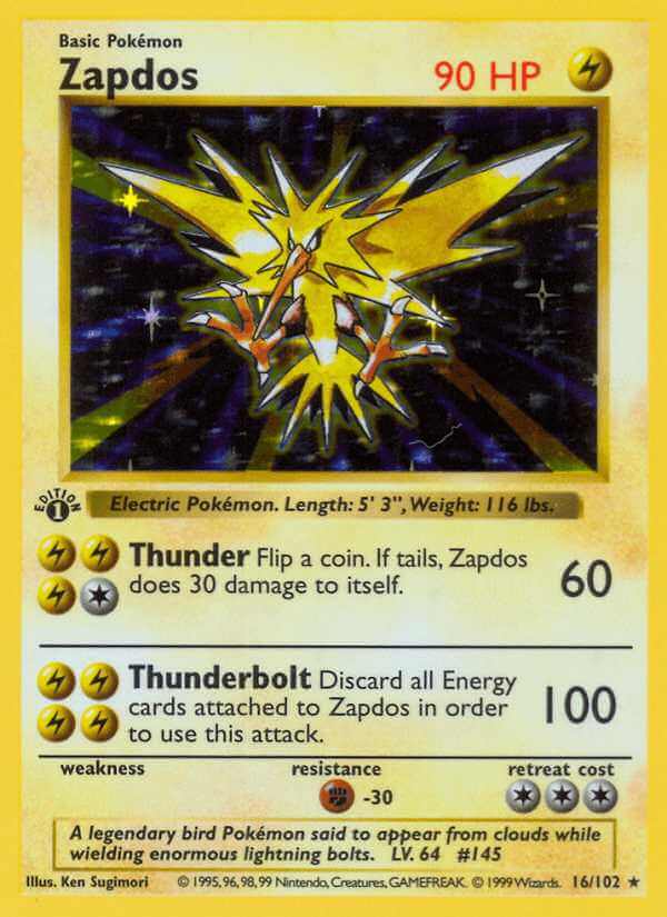 Zapdos debut card