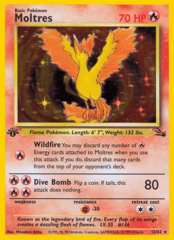 Moltres debut card