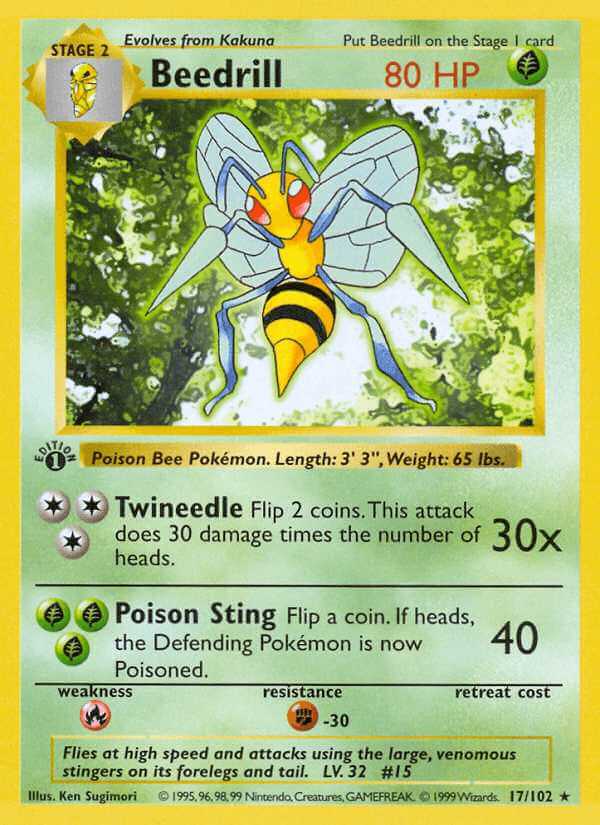 Beedrill debut card