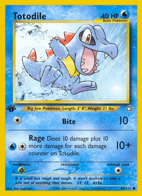 Totodile debut card