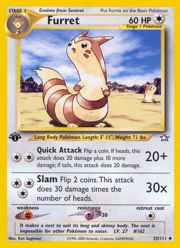 Furret debut card