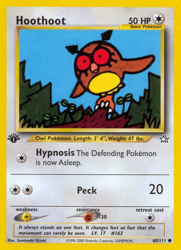 Hoothoot debut card