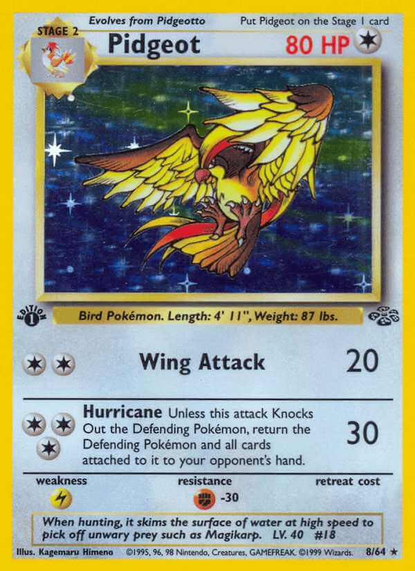 Pidgeot debut card