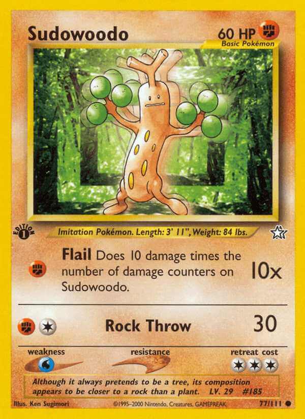 Sudowoodo debut card