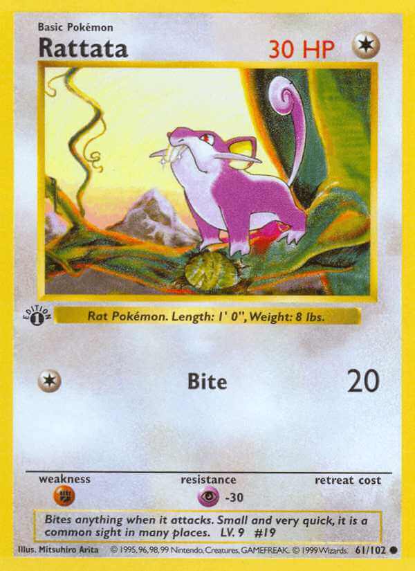 Rattata debut card