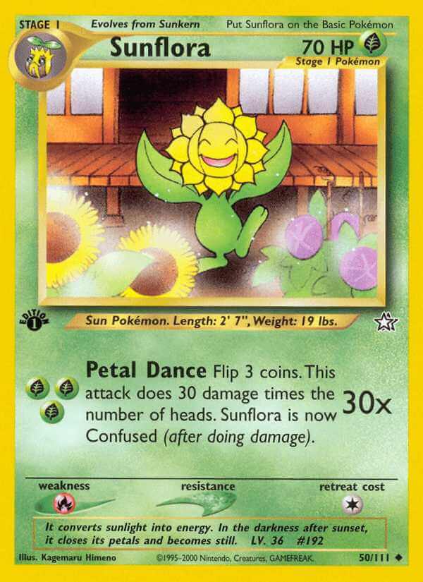Sunflora debut card