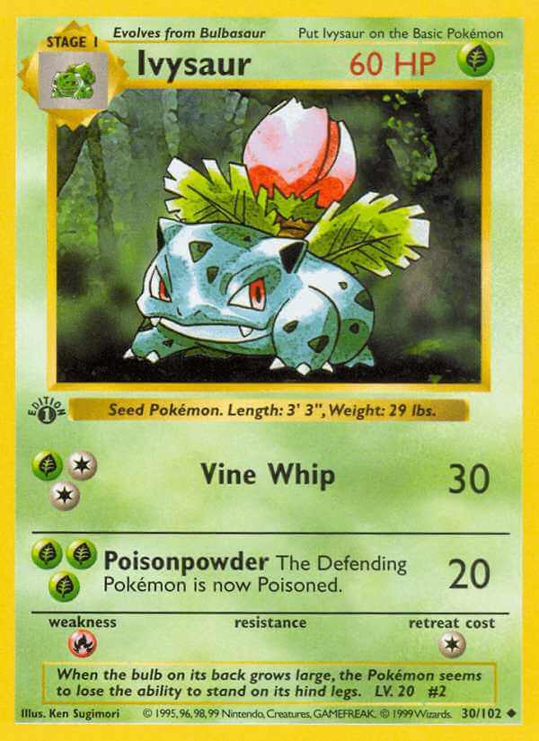 Ivysaur debut card