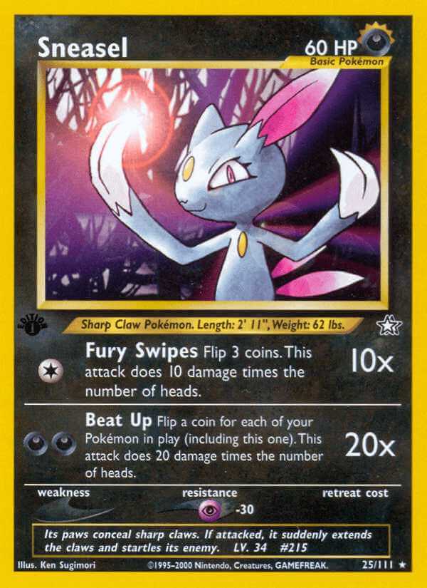 Sneasel debut card