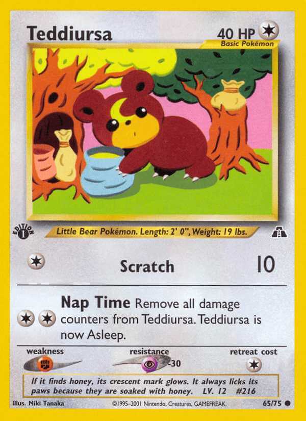 Teddiursa debut card