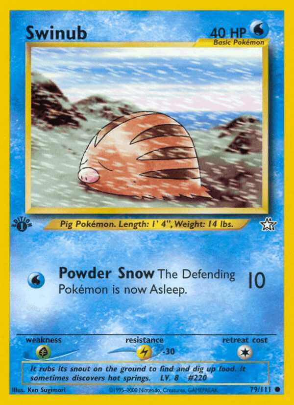 Swinub debut card