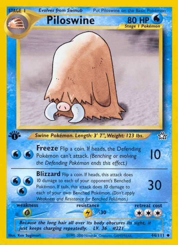 Piloswine debut card