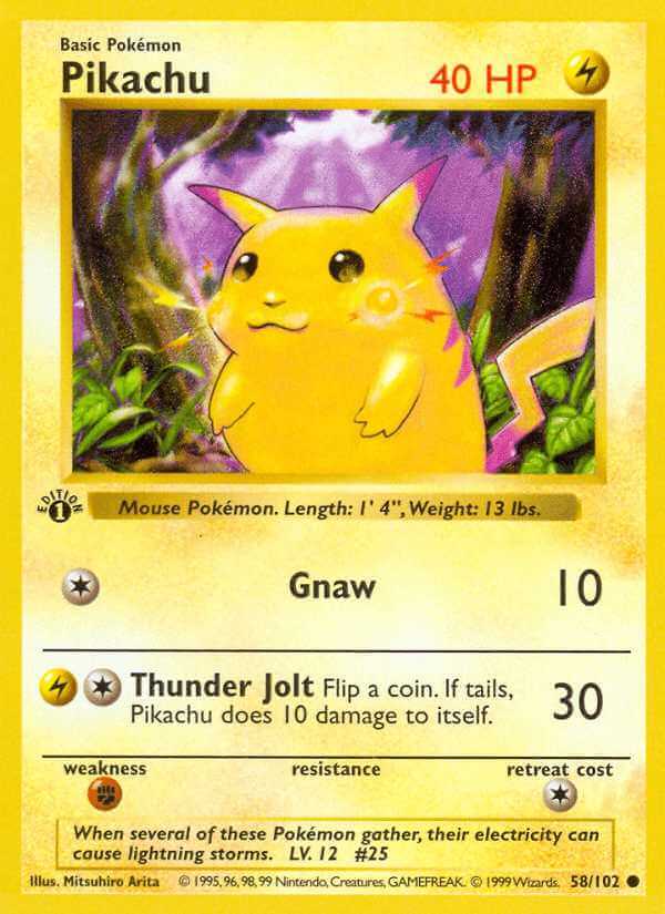 Pikachu debut card