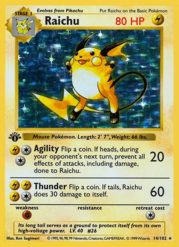Raichu debut card