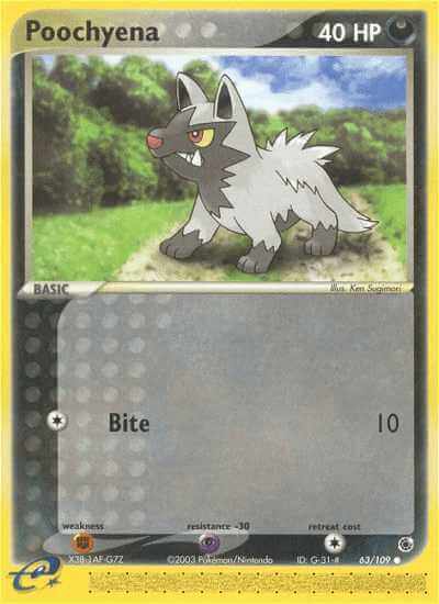 Poochyena debut card