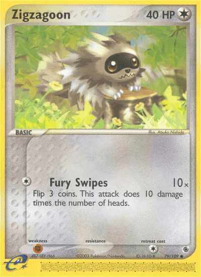Zigzagoon debut card