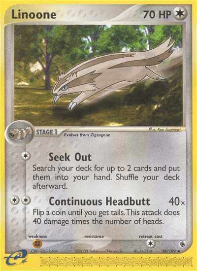 Linoone debut card