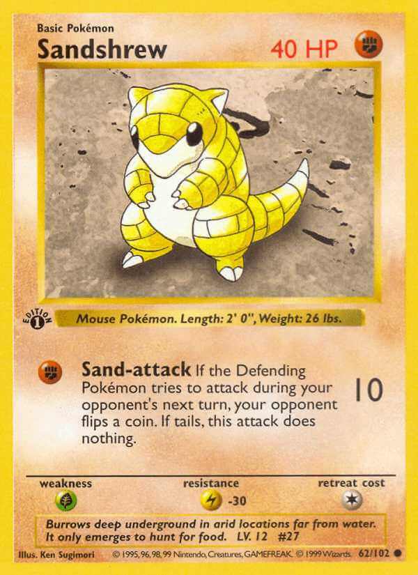 Sandshrew debut card