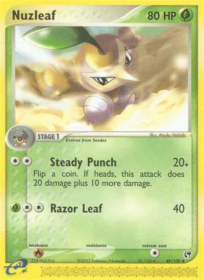 Nuzleaf debut card
