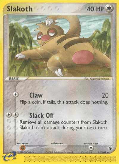 Slakoth debut card