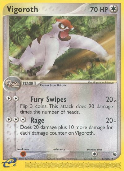 Vigoroth debut card