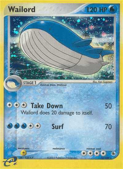 Wailord debut card