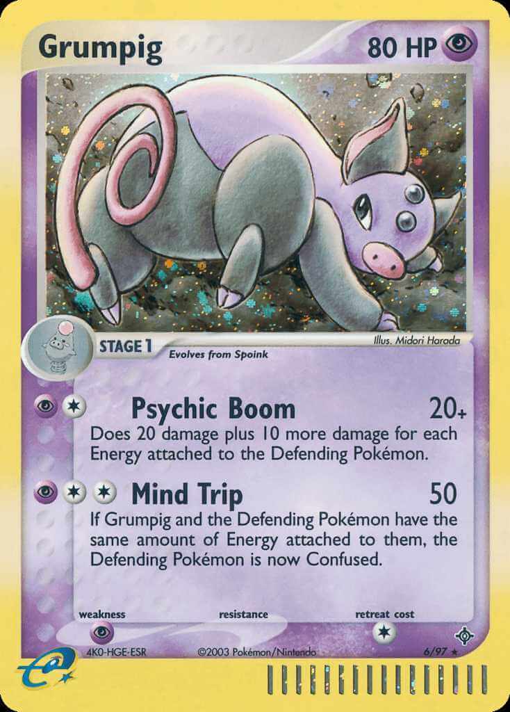 Grumpig debut card