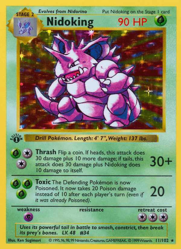 Nidoking debut card
