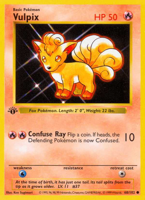 Vulpix debut card