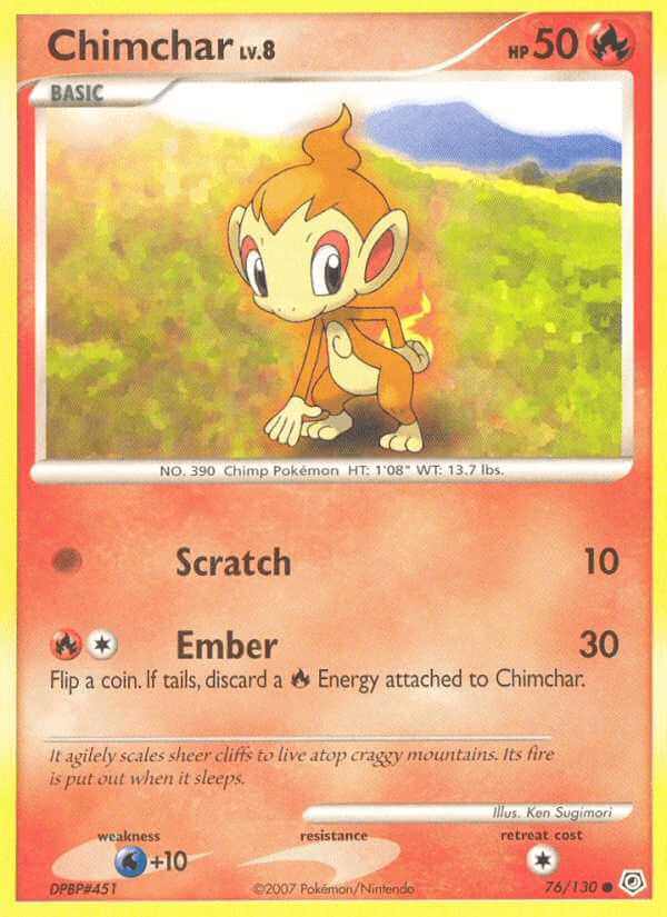 Chimchar debut card