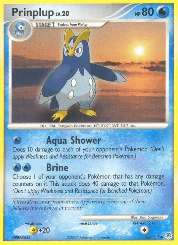Prinplup debut card