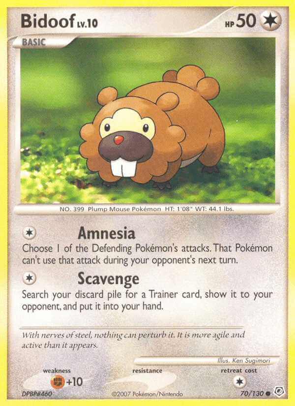 Bidoof debut card