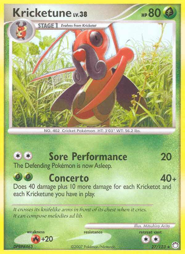 Kricketune debut card