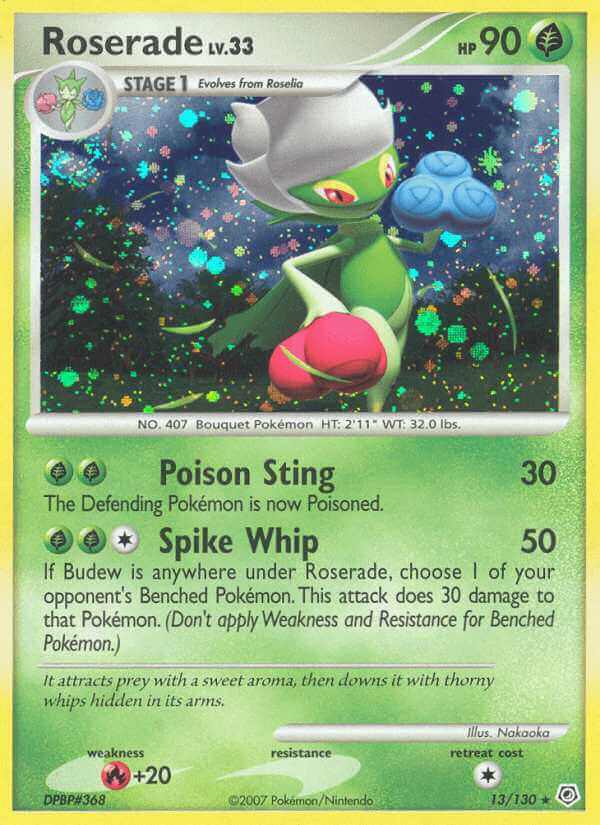 Roserade debut card