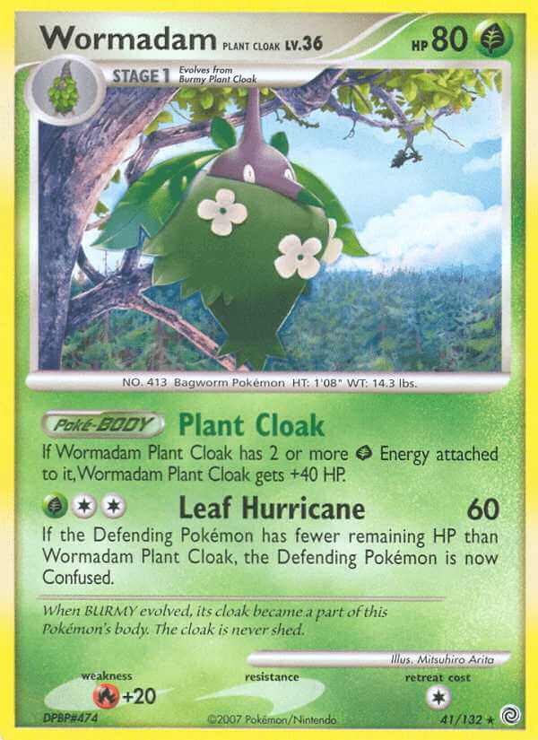 Wormadam (Plant Cloak) debut card