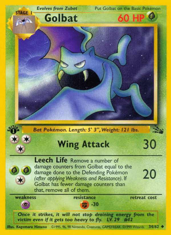 Golbat debut card