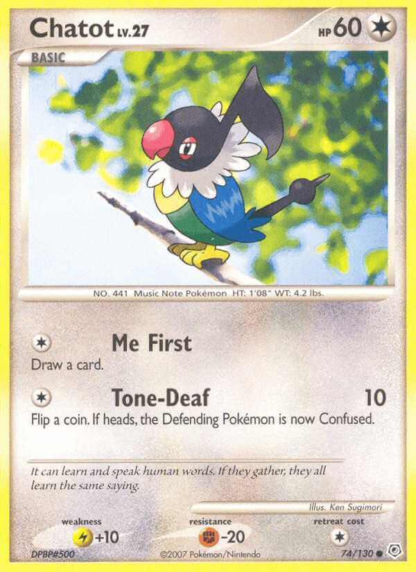 Chatot debut card