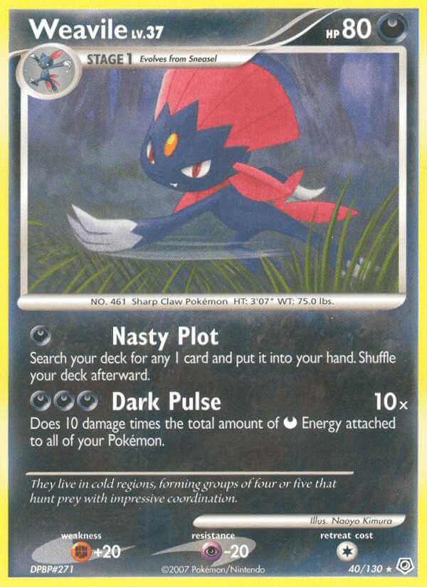 Weavile debut card
