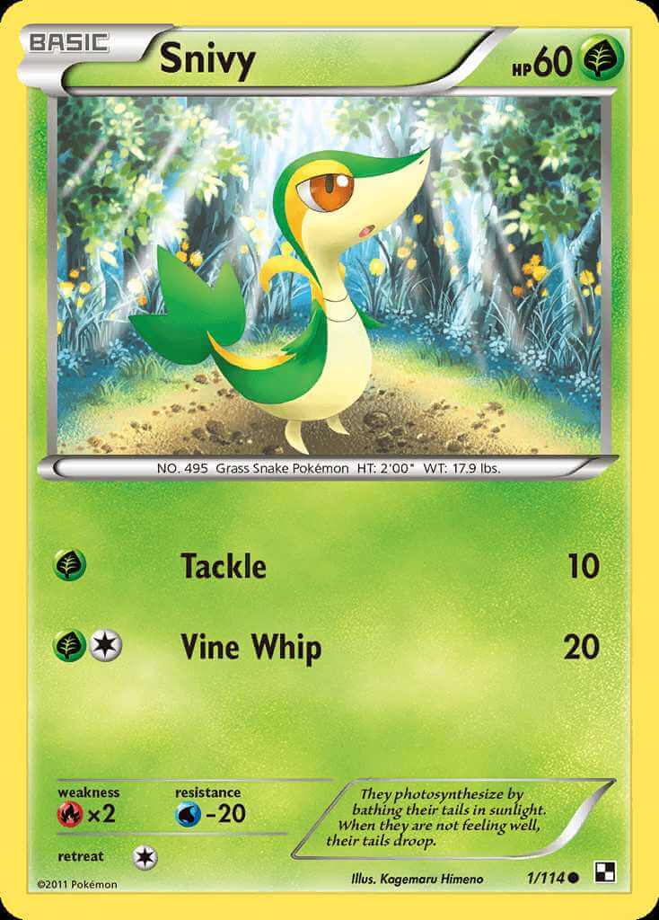 Snivy debut card